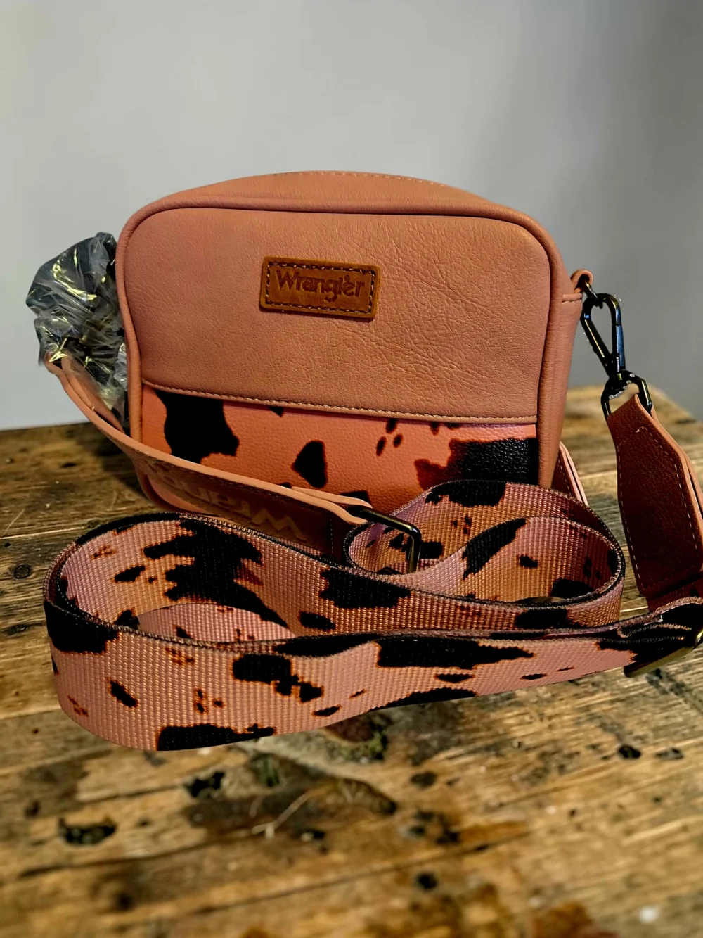 NEW Wrangler Blush Pink Crossbody & Guitar Strap Bag Women Western Cowgirl NWT